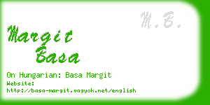 margit basa business card